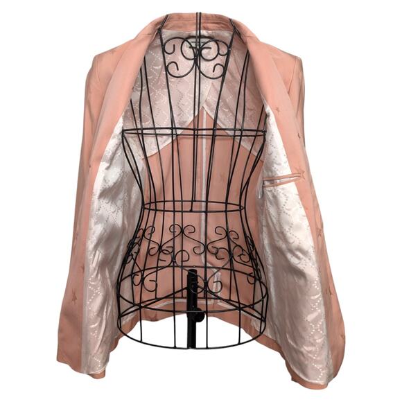 Zadig & Voltaire Deluxe Victor Jacquard Star Blazer Light Pink Womens Small 36 - Picture 8 of 14
